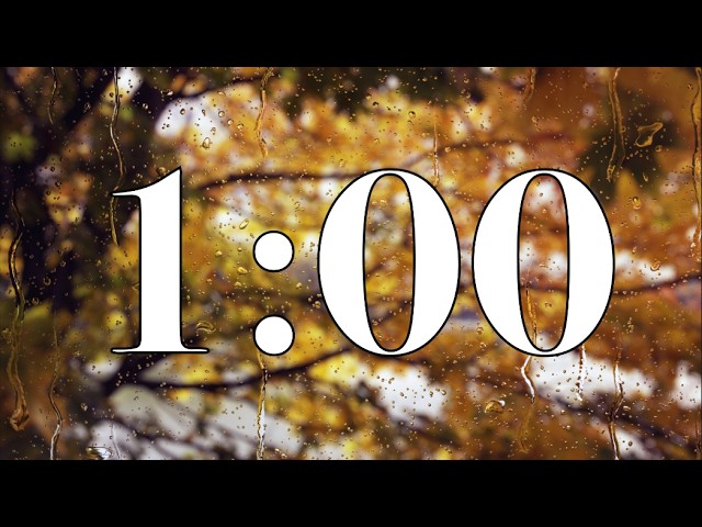 1 Minute Timer 🌧️  Fall Rain on Window | Lofi Music & Rain Sounds for Focus & Study