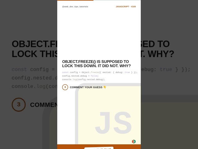 JAVASCRIPT: Spot the Bug? #shorts #dailycodepuzzle169