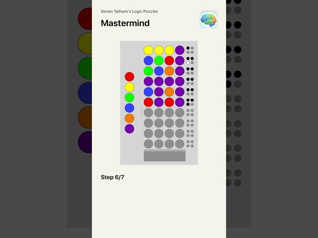 Seven Feedback Rows Reveal the Code | Mastermind #Shorts