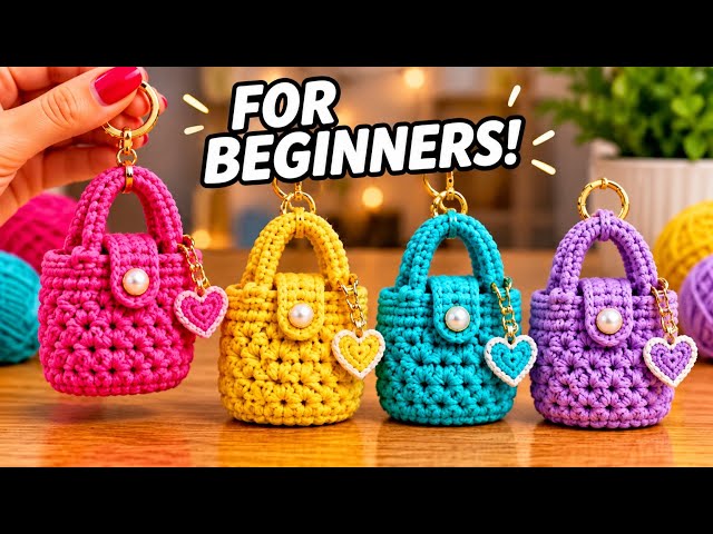 Super EASY!Viral Crochet MINI BAG 😍 BEST SELLING Idea for Beginners! 