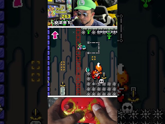 Running through the Kaizo Cave!! #supermariomaker2 #mariomaker2