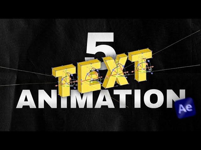 Five Clean Title Text Animations In After Effects | Text Animation in After Effects