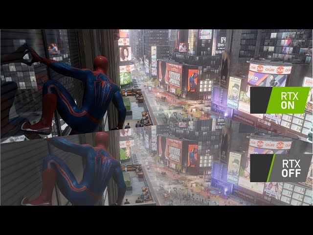 PC Spider Man 2 - Ray Tracing Comparison