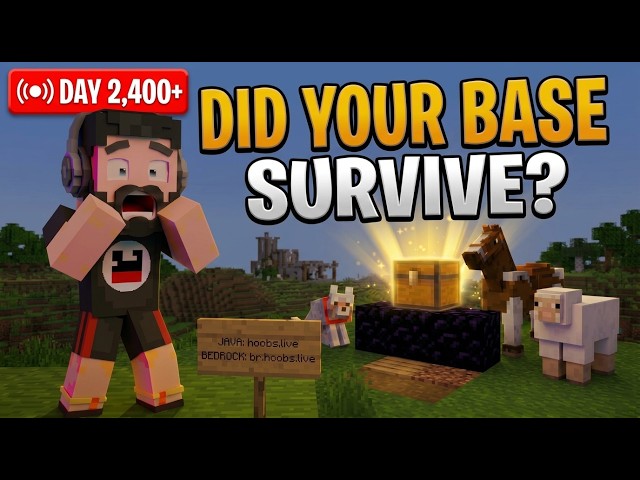 🔴 24/7 Minecraft Live SMP! (Java & Bedrock Crossplay) - Public PvP Survival Server