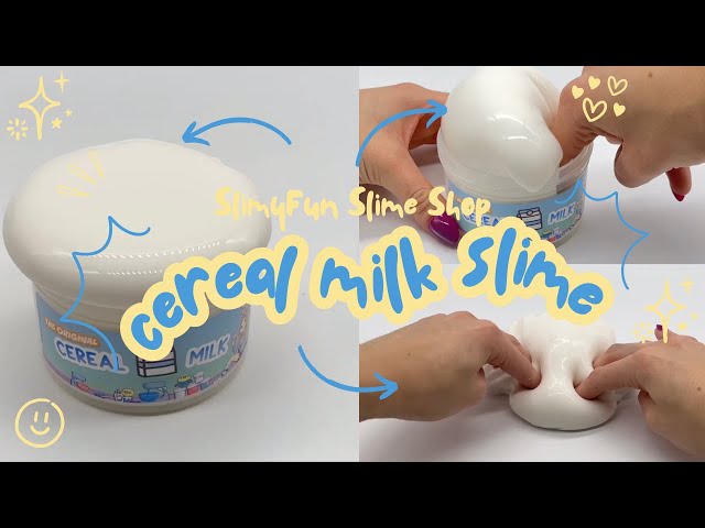 Cereal Milk Slime Launch! | SlimyFun's Slime Product  | Satisfying ASMR, Stretchy & Glossy Slime