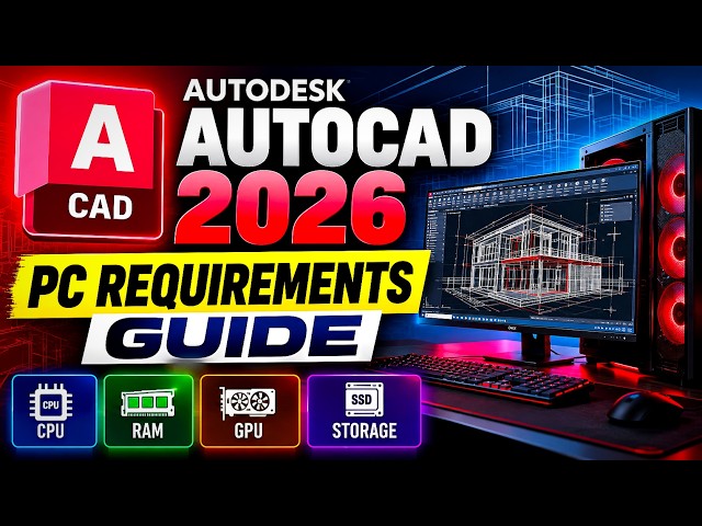 AutoCAD 2026 PC Requirements 🔥 Minimum & Recommended System Requirements