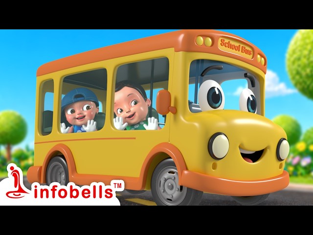 The Wheels On The Bus - Chunnu Munnu Siblings Bus Seat Fight | Nursery & Baby Rhymes | Infobells