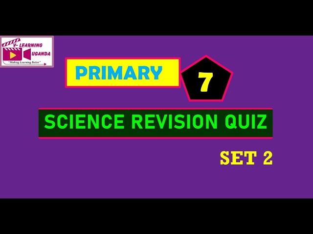 P7 Science Revision Set 2