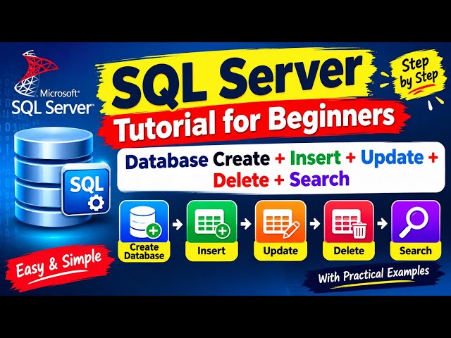 SQL server | Tutorial For Beginners | CRUD Operation 