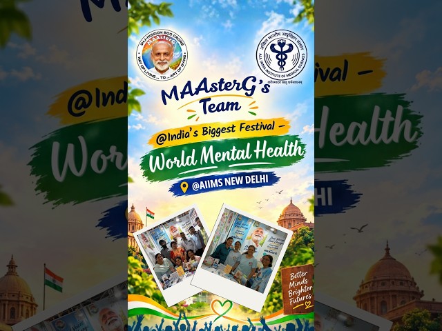 MAAsterG's Team at India’s Biggest World Mental Health Festival 2026, held at AIIMS, New Delhi