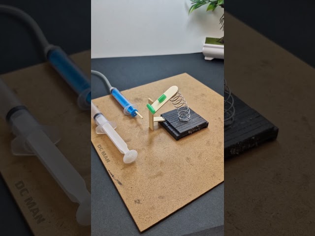 Launcher with a hydraulic safety lock | #dcmotor #techexperiments #hydraulic #electronic #motor