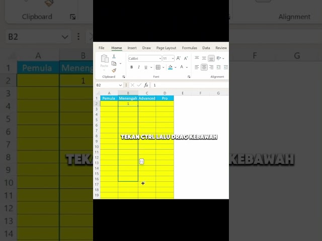 Membuat nomor cepat di microsoft #excel #interview #fyp