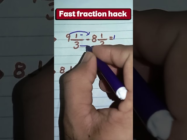 Fast fraction hack #math #mathematics #maths #education