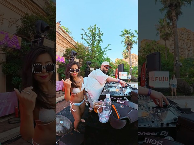 This Poolside Female DJ Is on Fire! #dj #dance #poolparty #models #shanghai