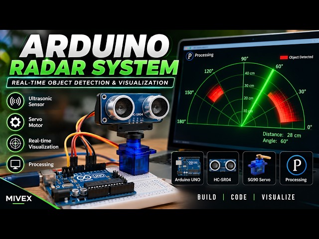 Arduino Radar System Using Arduino UNO, HC-SR04 & Servo | Complete Project Tutorial