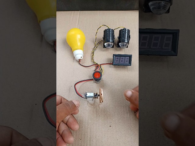 DIY Project: Drone Motor Generates Power for a 9W Bulb 🛸⚡💡 | Amazing Electricity Experiment #shorts
