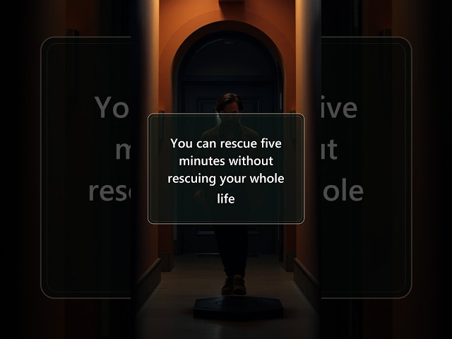 You can rescue five minutes without rescuing your whole life