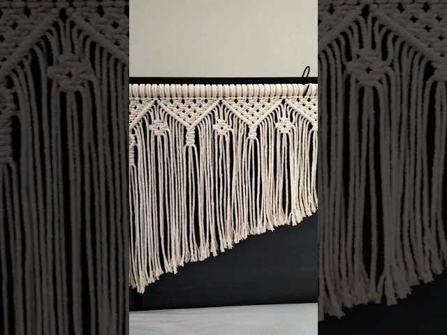 Macrame Headboard Wall Hanging tutorial available #macrame #diy #tutorial #howto #wallhanging