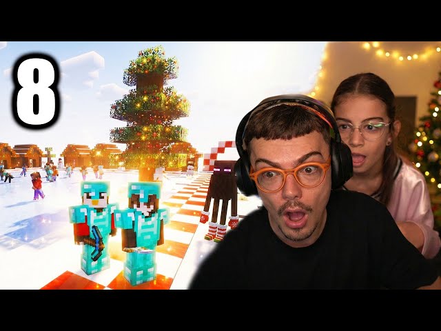 SKATING RINK AND LOTS OF SNOW - Ep.8 - Minecraft with my sister Aryana