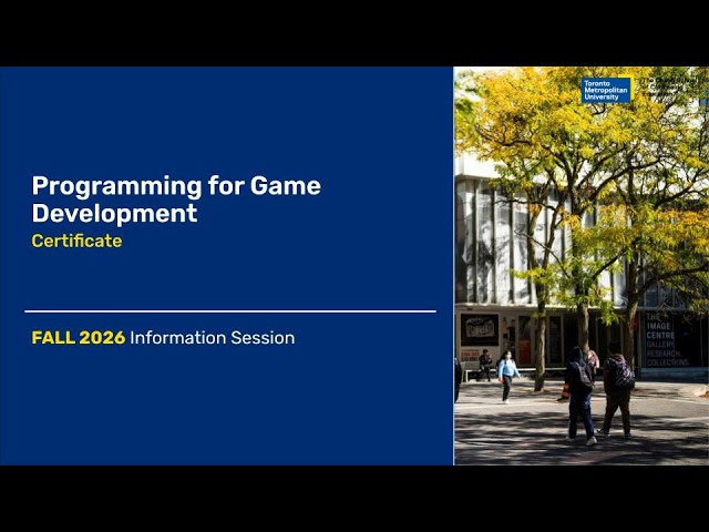 Programming for Game Development Information Session Fall 2026