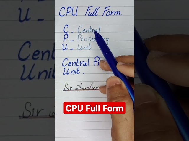 CPU full form #cpu