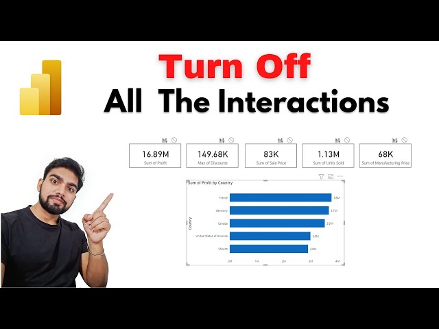 How To TURN OFF all the Visual INTERACTIONS at once in POWER BI