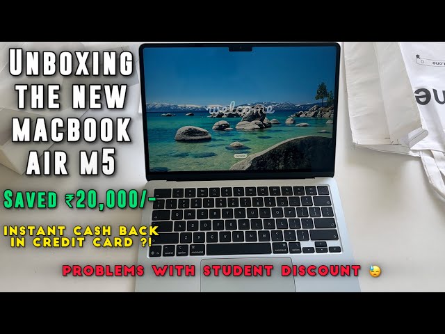 MacBook Air M5 Unboxing! Got It for Just ₹1,00,000 | Student Discount + Cashback