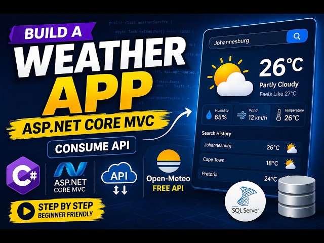 Build a Weather App in ASP.NET Core MVC | Consume a Free API Step by Step (Beginner Friendly)