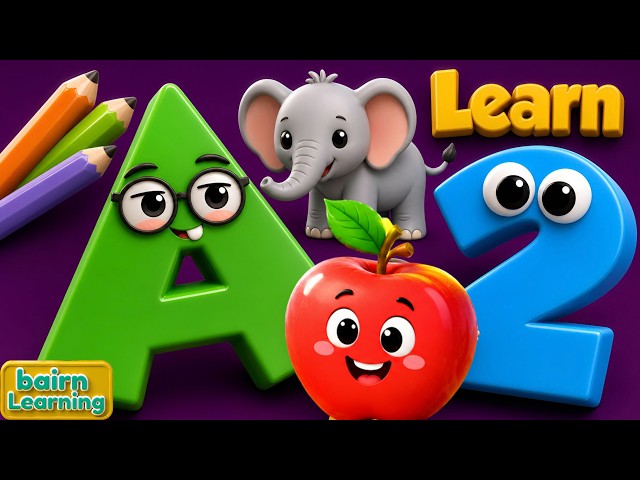 Toddler Learning Videos For 5 Year Olds | ABCs, 123s Shapes, and Nursery Rhymes