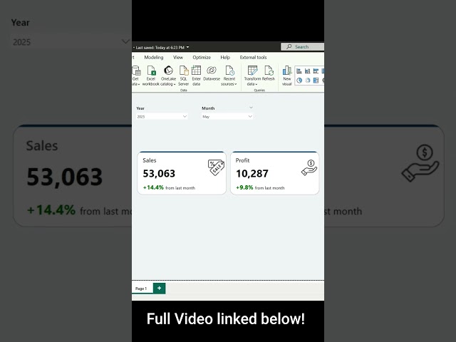 How to create a KPI Card visual in Power BI #dataanlysis #powerbi