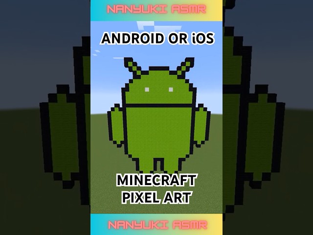 DO YOU USE iOS or ANDROID?🤔 LET US KNOW IN THE COMMENT😅ASMR MINECRAFT ART #shorts #minecraft #asmr