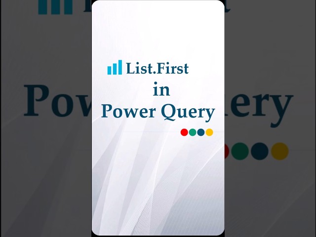 Power Query Hack: Get the First Item in Seconds