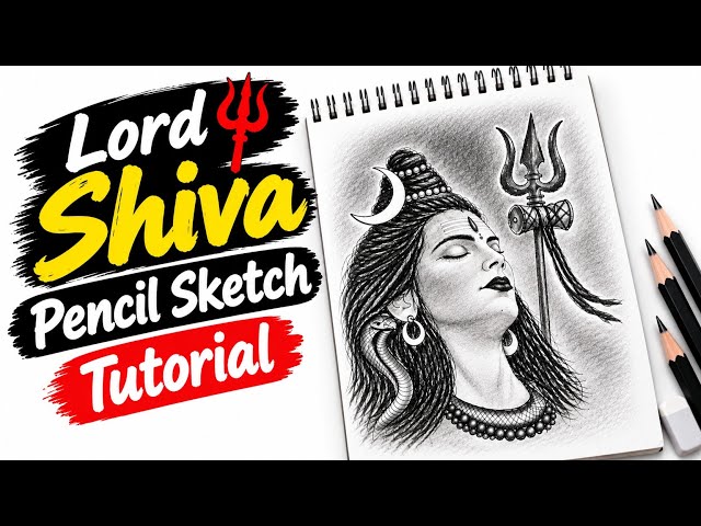 Mahadev Drawing Easy Step by Step🌺🕉️| Mahadev Pencil Sketch Tutorial#art#drawing#mahadev#sketch#shiv