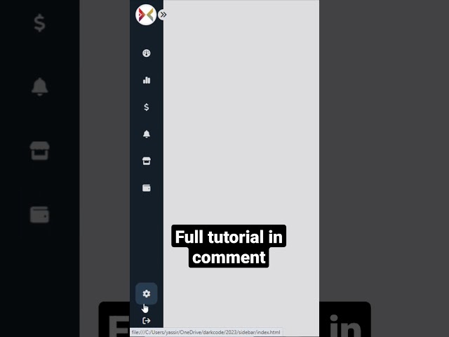 Amazing Sidebar Menu using HTML CSS JAVASCRIPT