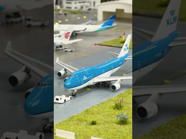 KLM B747 Takeoff From Realistic Miniature Airport! ✈️🩵