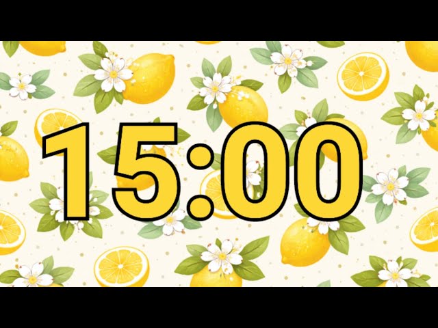 15-Minute Fresh Lemon Timer | Happy Spring Classroom Countdown
