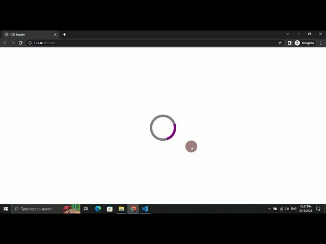 Create A CSS Loader Using Only HTML & CSS