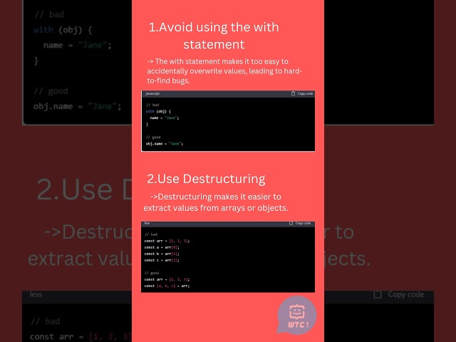Javascript best practices #javascript #shorts  #short #array #web #development