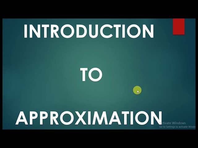 Introduction to approximation of numbers ( Nigeria Tutor )