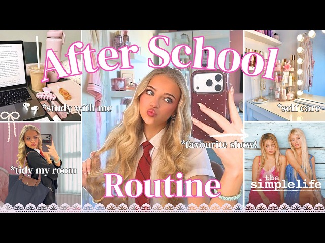 REALISTIC AFTER SCHOOL ROUTINE *study with me *self care *tidy my room🌸✨