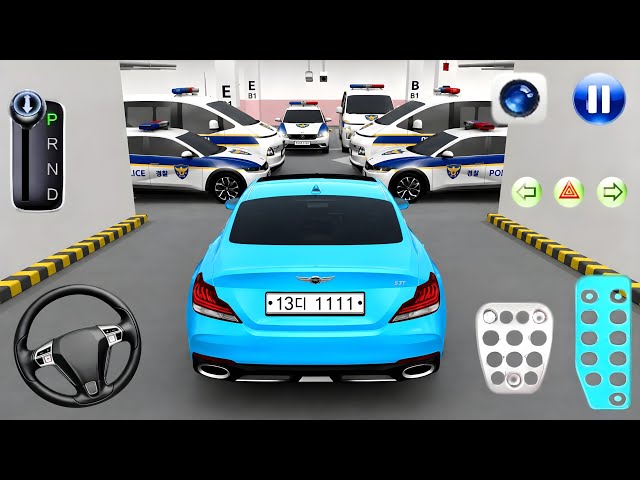 🚘 New Blue Mercedes Stuck 🅿️ In Parking Building 🚔 Police Car 3D Driving Class 🔥 Android Gameplay 