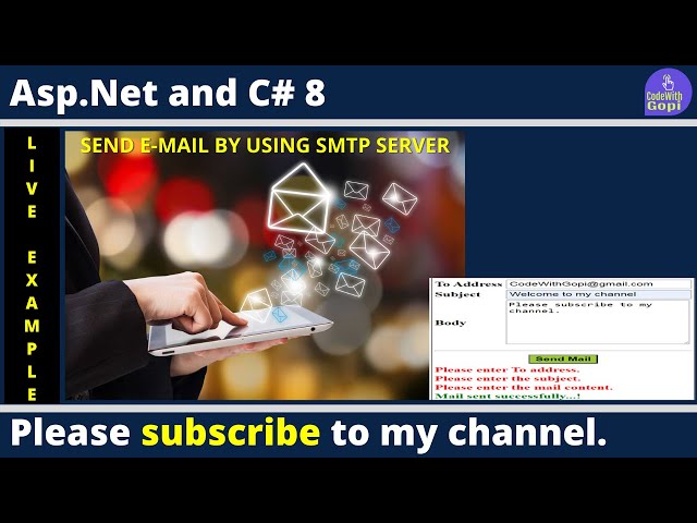 📧 How to Send Email Using ASP.NET C# | Send Mail via SMTP Server | By CodeWithGopi