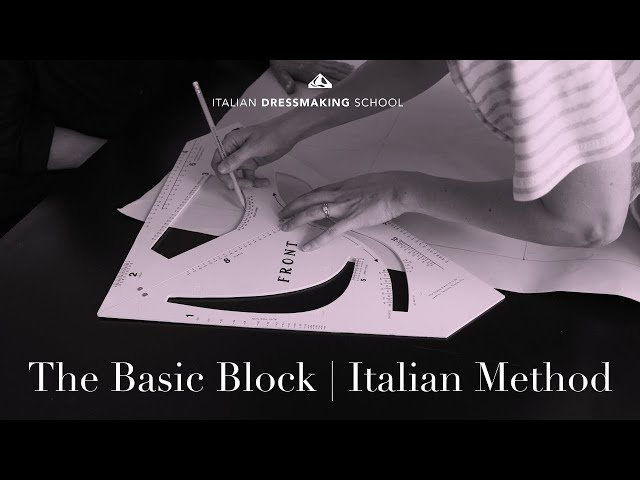 The Fastest Way To Draft a Basic Bodice Block | Italian Dressmaking Patternmaker