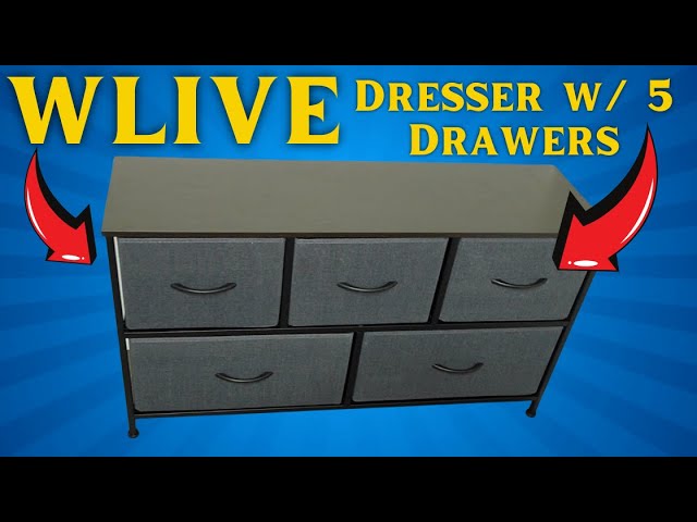 HOW TO ASSEMBLE the WLIVE Dresser for Bedroom with 5 Drawers! (and REVIEW!)