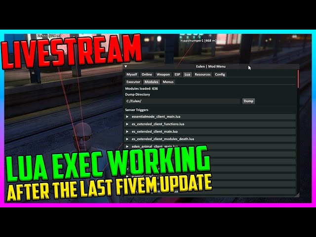 FiveM Cheat Lua Exec + Making Money + Dumper + Bypass (Working undetectable after last FiveM update)