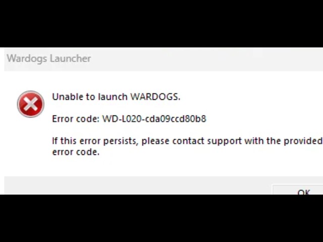 Fix WARDOGS Launcher Error Code WD-L020