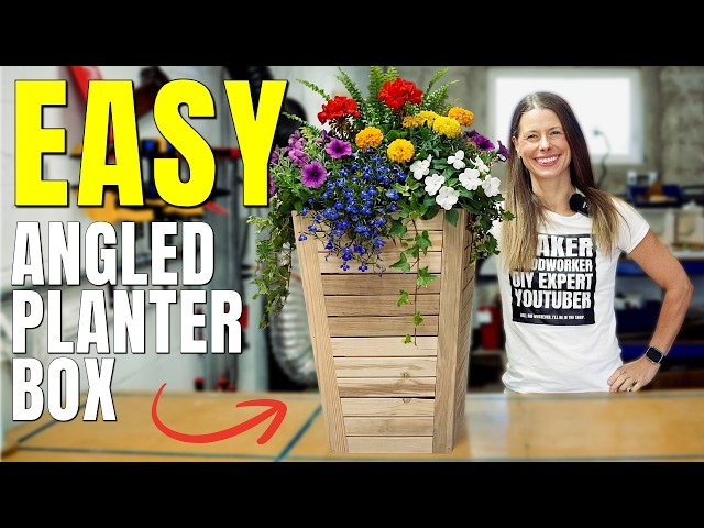 DIY Angled Planter Box Beginners Woodworking Project