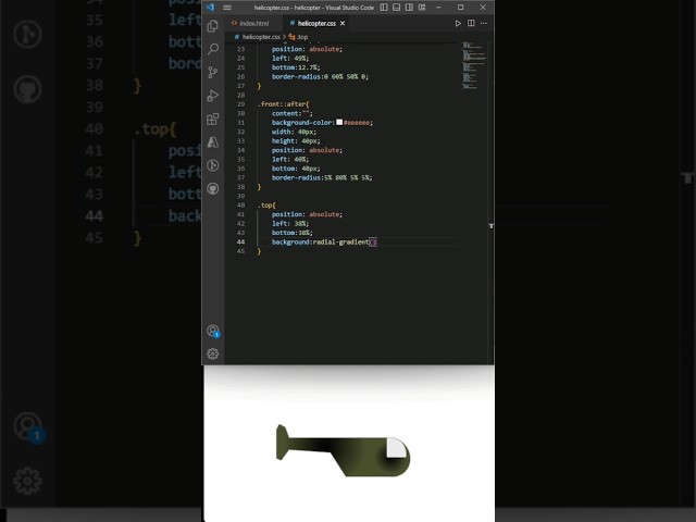 Create a Helicopter 🚁.  #css #html #helicopter