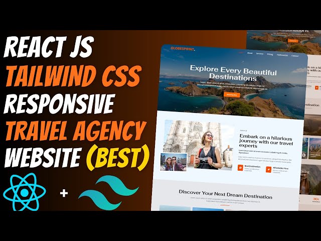 Master REACT JS & TAILWIND CSS: Build a Responsive TRAVEL AGENCY Website from Scratch 🔥
