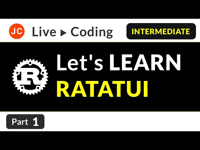 JC Rust Live Coding ➜ Let's Learn RATATUI - Part 1